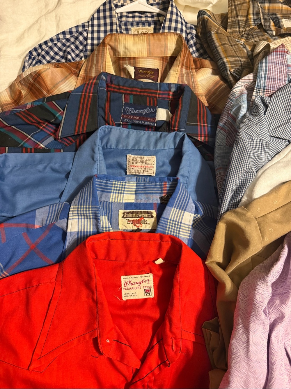 Vintage Pearl Snap Western Shirts Bulk Wholesale Reseller Lot of 15